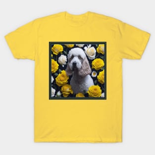 Standard poodle yellow roses 2 T-Shirt